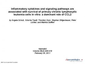 Inflammatory cytokines and signaling pathways are associated with