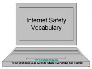 Internet safety vocabulary