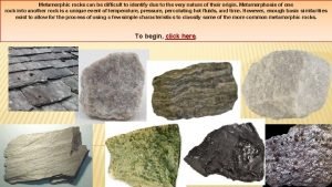How to identify metamorphic rocks