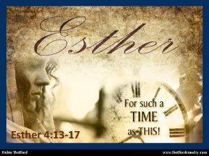 Esther 4:13-17