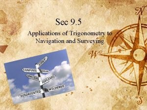 Application of trigonometry in navigation