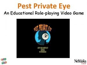 Private eye video game