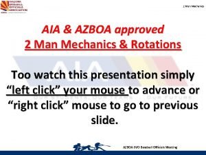 2 Man Mechanics AIA AZBOA approved 2 Man