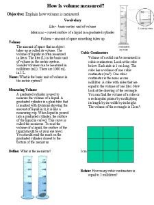 How is volume mesured How is volume mesured