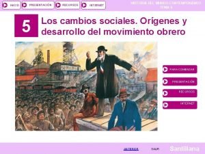 INICIO PRESENTACIN 5 RECURSOS INTERNET HISTORIA DEL MUNDO