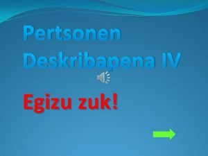 Pertsonen Deskribapena IV Egizu zuk Era guztietako jendea