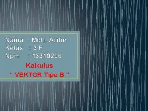 Nama Moh Arifin Kelas 3 F Npm 13310206