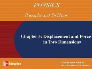 Chapter 5 displacement and force in two dimensions