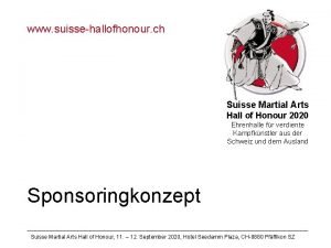 www suissehallofhonour ch Suisse Martial Arts Hall of