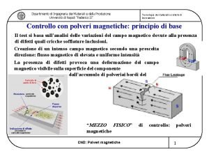 Dipartimento di Ingegneria dei Materiali e della Produzione