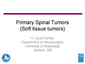 Primary Spinal Tumors Soft tissue tumors H Louis