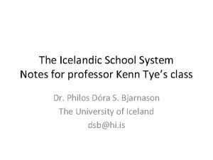 Icelandic school system