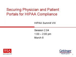 Patient portals and hipaa