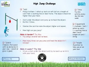 High jump challenge