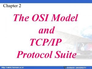 Chapter 2 The OSI Model and TCPIP Protocol