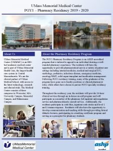 Umass memorial nurse residency program