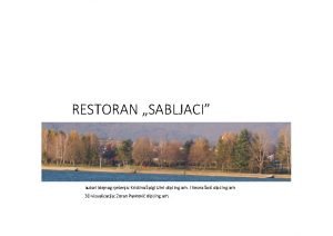 Jezero sabljaci restoran