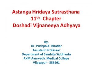 Ashtanga hridaya chapters