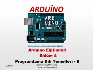 ARDUNO http www flickr comphotoscollinmel2317520331 Arduino Eitimleri Blm