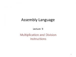 How to divide in assembly language