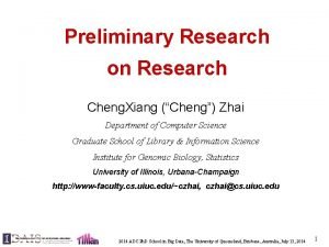 Preliminary Research on Research Cheng Xiang Cheng Zhai