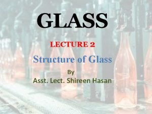 Intermediate oxides in glass