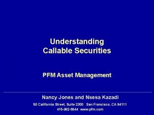 Pfm asset management