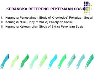 Kerangka pekerjaan sosial