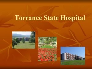 Torrance State Hospital Mission Statement To provide all