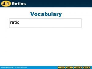 4 1 Ratios Vocabulary ratio 4 1 Ratios