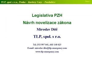 TLP spol s r o Praha Karlovy Vary