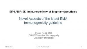 Eip immunogenicity
