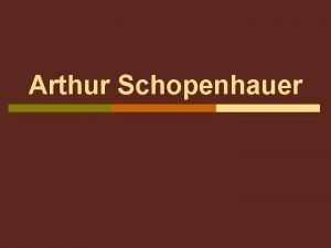 Arthur Schopenhauer Smrt je genij ki daje navdih