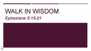 Ephesians 5 15