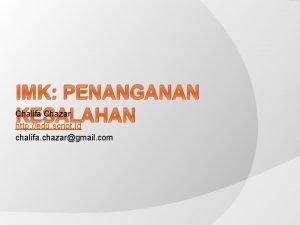 IMK PENANGANAN Chalifa Chazar KESALAHAN http edu script