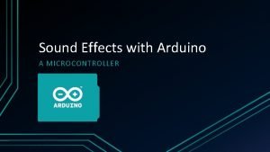 Arduino sound effects