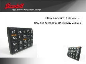 Can bus keypads