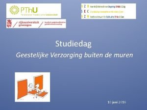 Studiedag Geestelijke Verzorging buiten de muren 10 juni