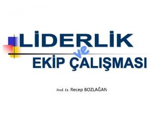 Prof Dr Recep BOZLAAN Kt lider halkn nefret