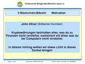 Blockchain aufbau