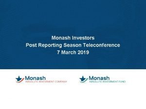 Monash investors