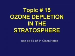 Ozone depletion diagram