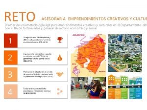 RETO ASESORAR A EMPRENDIMIENTOS CREATIVOS Y CULTUR Disear