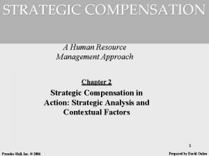 STRATEGIC COMPENSATION A Human Resource Management Approach Chapter