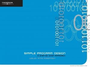 What are the objectives of program design