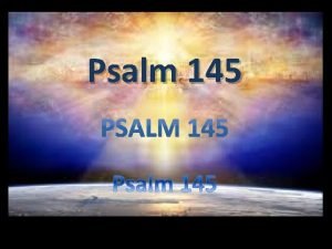 Psalm 145 15