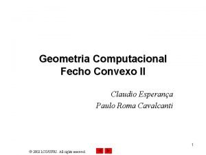 Geometria computacional Geometria computacional