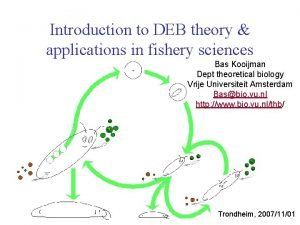 Introduction to DEB theory applications in fishery sciences