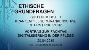 Roboter in der pflege