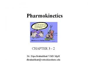 Pharmokinetics CHAPTER 3 2 Dr Dipa Brahmbhatt VMD